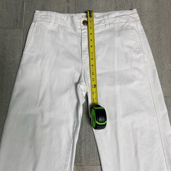 Current/Elliott Cropped Hampden High Waisted Trousers Pants Jeans White Size 30 - Picture 6 of 10